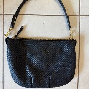 Quince Italian leather handwoven mini shoulder bag